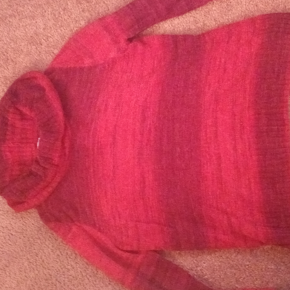 Red turtle neck sweater